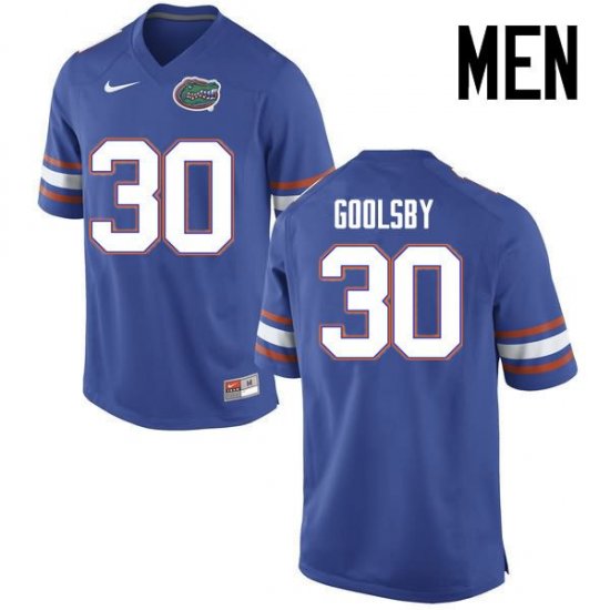 Men's Florida Gators #30 DeAndre Goolsby NCAA Nike Blue Authentic Stitched College Football Jersey PFS2762YA